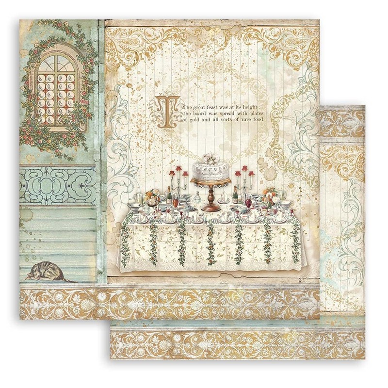 Stamperia International Scrapbooking Pad-Double Face-Sleeping Beauty, Various, 12 x 12
