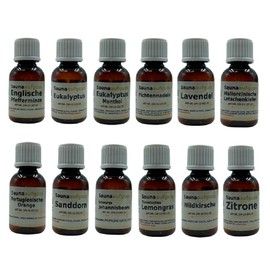 Dufte Momente 12 x 20 ml Sauna Infusion Concentrate "Classic" with Natural and Natural Essential Oils - The Exclusive Set to Try and Give as a Gift