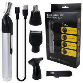 GruDawu 4 in 1 Eyebrow Ear Nose Beard Trimmer Set Hair Clipper Shaver for Men and Women Update