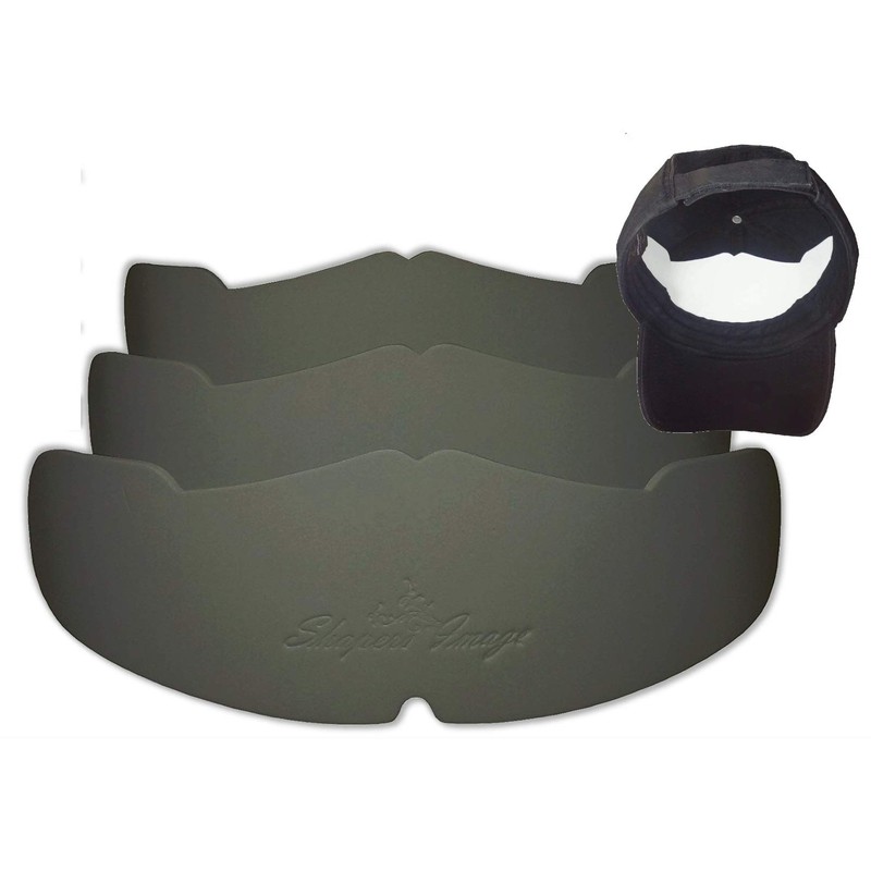 3Pk. Black Manta Ray Baseball Cap Crown Inserts Shapers for