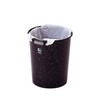 Sanko Plastic Trash Can, Clean Dust, Round Shape, Black, Approx.