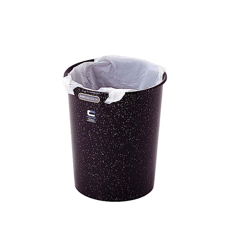 Sanko Plastic Trash Can, Clean Dust, Round Shape, Black, Approx.