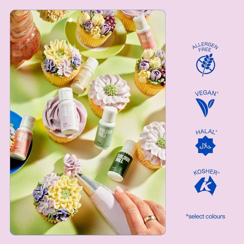 Colour Mill Oil-Based Food Coloring, 20 Milliliters Rose