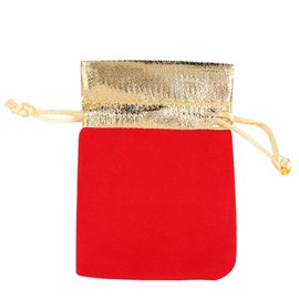 Zjchao 50 Piezas De Bolsas De Cordón De Terciopelo De 7 X 9 Cm, Bolsa De Almacenamiento De Regalo De Boda De Joyería Suave, Bolsas De Cordón De Embalaje Para Fiesta De Joyería De Regalo(Red)