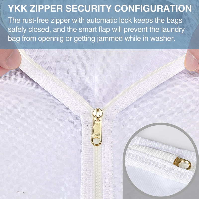 3 pcs Durable Honeycomb Mesh Laundry Bags for Delicates 3