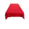 Backdrop King Inc, Square Polka Dot Poly Cotton Tablecloth. (Black