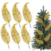 Shining She 6PCS Christmas Glitter Feathers, Artificial Feather Christmas Tree
