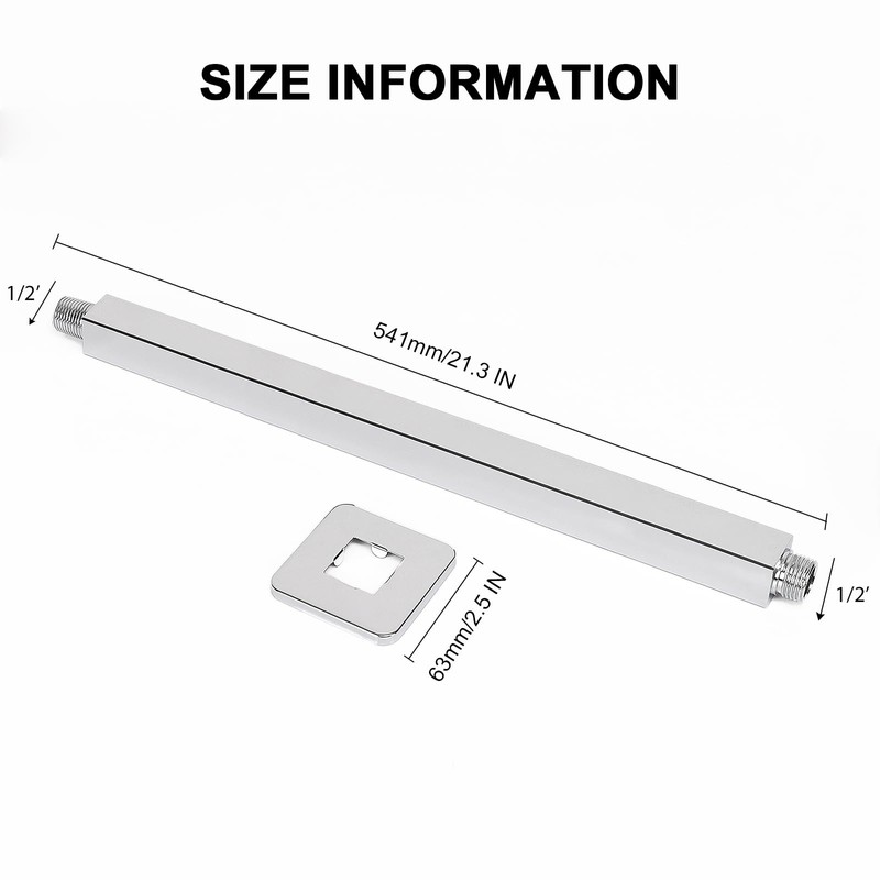 NearMoon Ceiling Mounted Shower Arm With Flange, Universal Connection 1/2