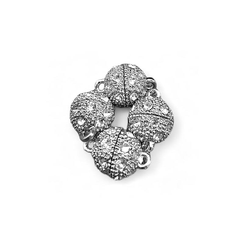 Gleader Magnetic Clasps, Silver, 12 mm