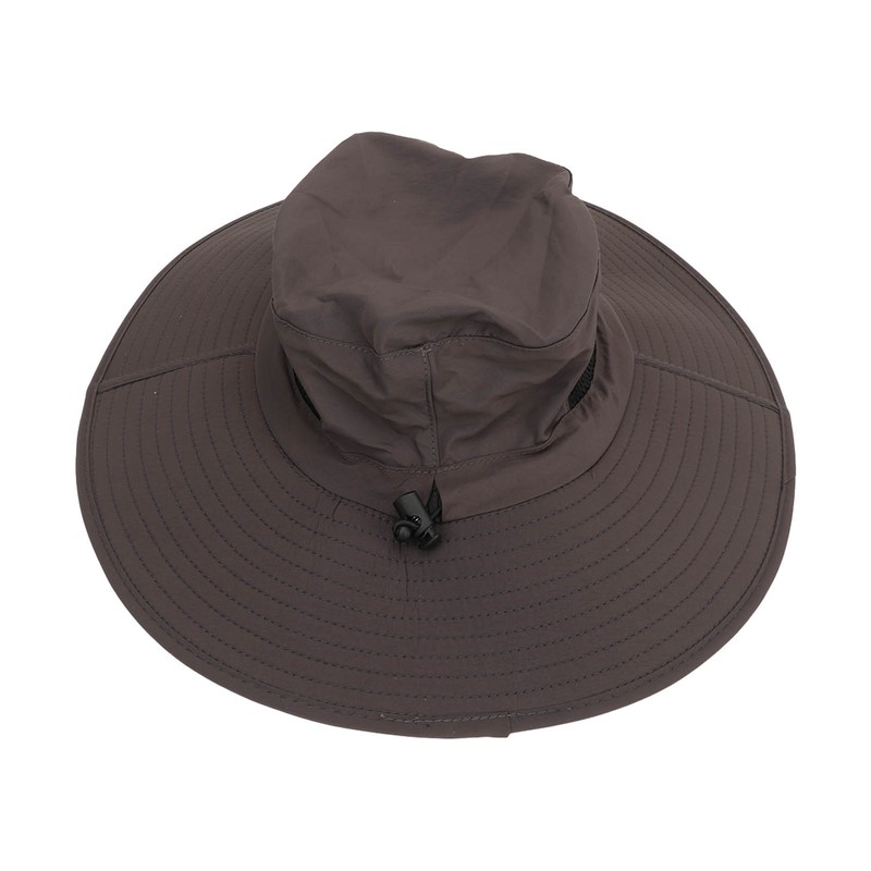 Sun Hat Nylon Dark Gray UV Protection Breathable Adjustable Wide