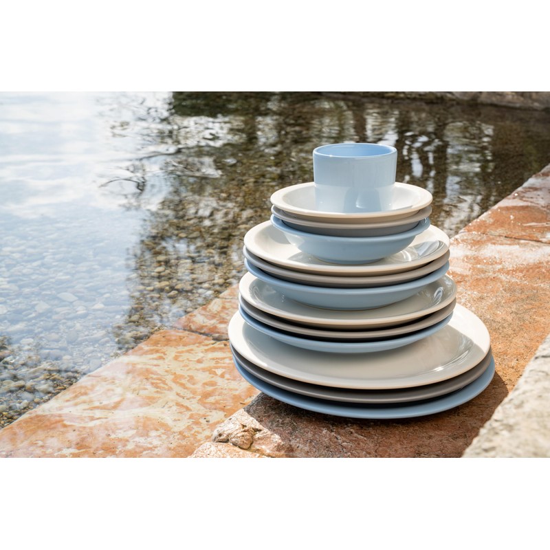 SALZKAMMERGUT KERAMIK Wersin Ice Blue Shiny Bowl Diameter 17 cm
