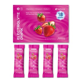 Hydravive Electrolytes Powder Packets, Hydration Packets, Electrolytes Powder No Sugar, Electrolyte Drink Mix，5 Vitamins, Electrolytes, Ashwagandha, L-Theanine, Lion's Mane Mushroom (18 Servings)