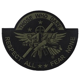 Center Mass SWAT Team - Those Who Dare Patch 5" x 4" Embroidered Patch (OD Subdued) (Sew-on Only)