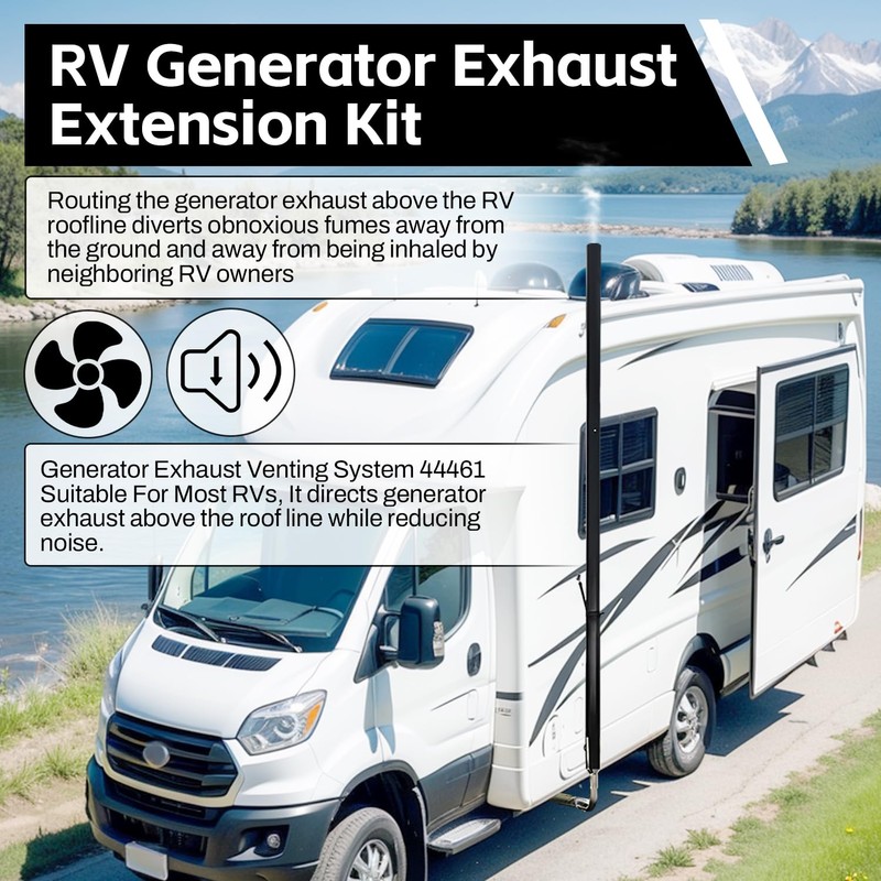 BSTGEKELY 44461 RV Generator Exhaust Extension Kit, RV Generator Exhaust