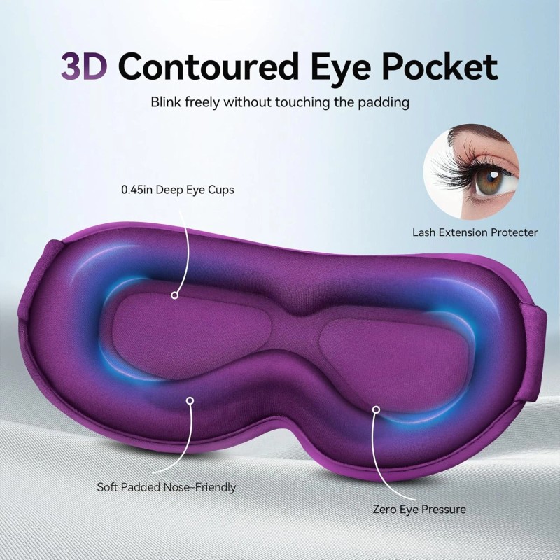 FACEMOON 3D Weighted Blackout Eye Mask for Sleeping - Zero
