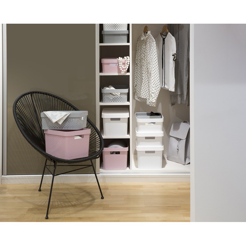 Curver 04752-n23-00 Infinity white plastic storage box with lid, 27