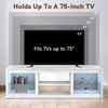 Vaczon TV Stand for 75" TVs, 66" LED Entertainment Center