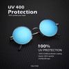 KALIYADI Round Polarized Sunglasses for Men Women Retro Metal Hippie