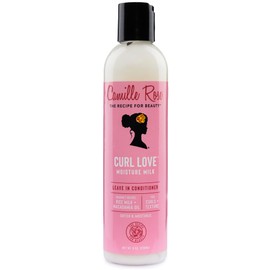 Camille Rose  Curl Love Moisture Milk  Leave-In Conditioner for Curly Hair - Hydrates, Reduces Frizz, Repairs Damaged Hair - Vanilla, 8 Fl Oz