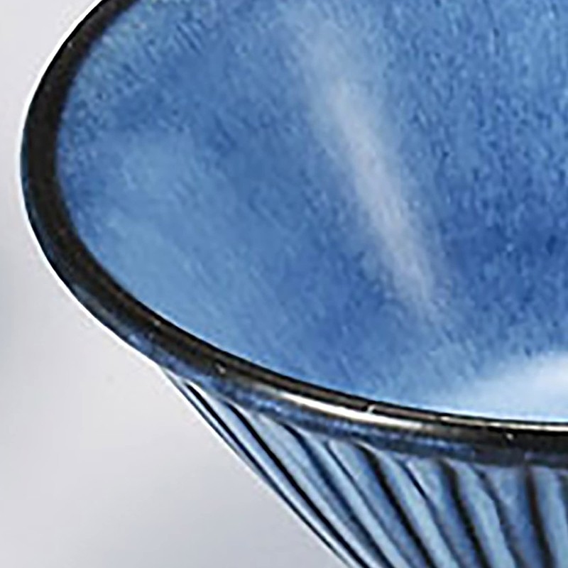 Hama Pottery Hasami Ware 391101 Rice Bowl, Blue Carved, Small,