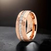 VowKeeper 8mm Titanium Men's Wedding Ring - Rose Gold, Diamond