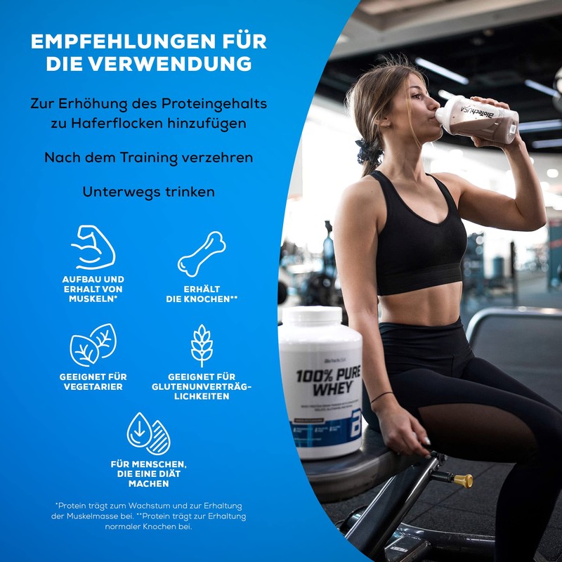 BioTechUSA 100% Pure Whey | Proteinpulver mit BCAA und Glutamin