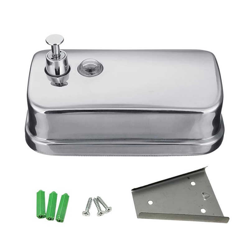 2 Pack Commercial Soap Dispenser Wall Mount Stainless Steel Manual