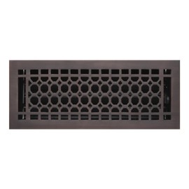 Naiture 4" x 10" Brass Floor Register Honeycomb Style in Oil Rubbed Bronze Finish