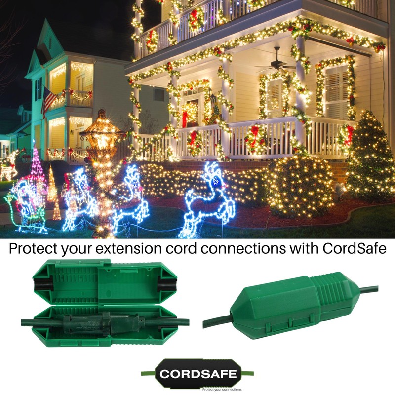 CordSafe Outdoor Extension Cord Protector – Weather-Resistant Snap-Lock Cover for