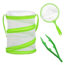 Butterfly Kits with Live Caterpillars, Outdoor Bug Catcher for Kids, (3pieces) Includes Observation Cage Net, and Clamp, Perfect for Butterfly Habitat and Life Science Education