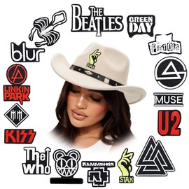 TYXHXTF Pack of 16 iron-on patches, iron-on patches, iron-on patches, music patch for clothing, jeans, T-shirt, bags, textiles