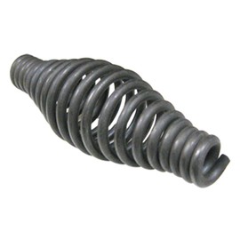 Large Grip Spring Stove Handle, Bare Steel Finish, Tapered at Both Ends. Max Diameter: 2", Length: 6", Fits 5/8" Rod. for use with BBQ Grills, Smokers, Furnaces, Coal/Wood/Pellet Stoves, Boilers.