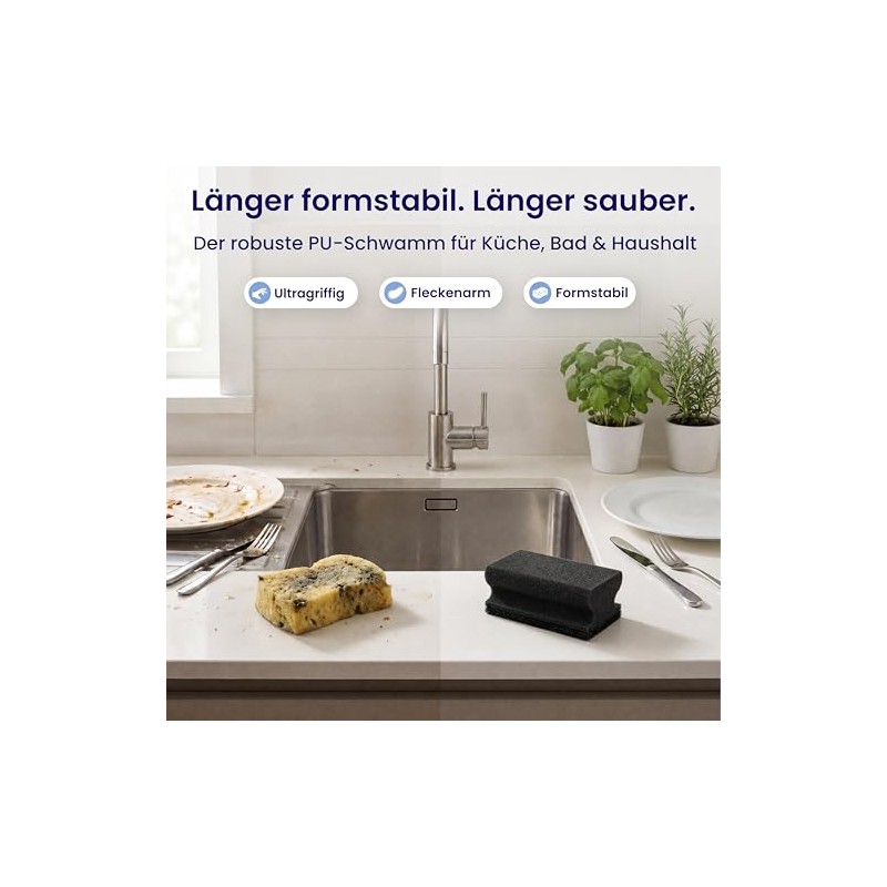 Washing Up Sponge Pack of 10, 9 x 7 x