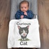 Azeeda 'Curious Cat' Cotton Baby Blanket/Shawl (BY00044692)