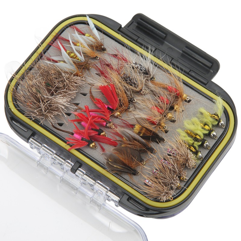 64 Pcs Fly Fishing Flies Stainless Steel Colorful Fishing Lure