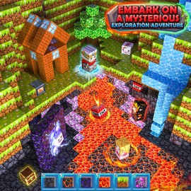 Magnetic Blocks - Build Mine 3D Magworld Forest Lava Set, STEM Magnetic Building Blocks for Kids Ages 4-6 6-8 8-12, Educational Sensory Toys for Toddlers, Birthday Gifts for 3+ Years Old Boys & Girls