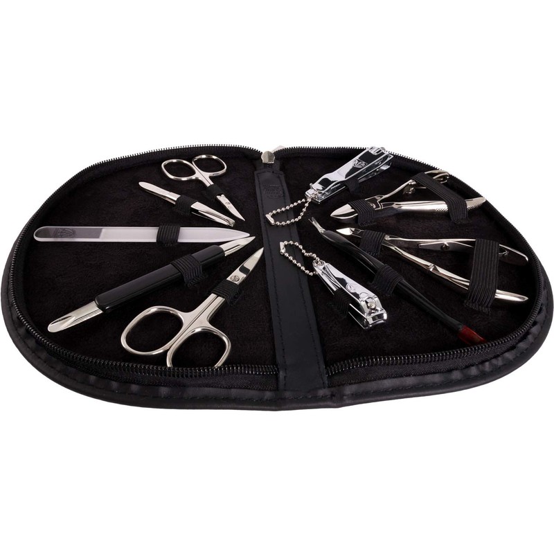 DREI SCHWERTER Germany Brescia Manicure Set 10 Pieces Leather