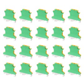 sourcing map Terminal Blocks 10 Pack UK2.5B Rail Mount Fuse Holder Screw Terminal Block Wire End Bracket Stopper Din Rail Screw Fixed Gray for DIY Electronic Circuits Machine Appliances