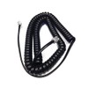 The VoIP Lounge 12 Foot Flat Black Phone Handset Receiver Curly Cord with Long Lead (Please Read The Full Description)