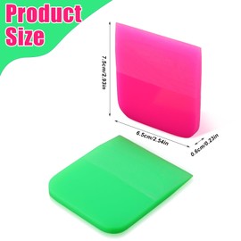2 Pcs Soft Rubber Squeegee, Portable Small Squeegees, Small PPF Tools with Elasticity and Durability, Mini Squeegee for Cleaning Windows, Car Wrapping, Paint Removal