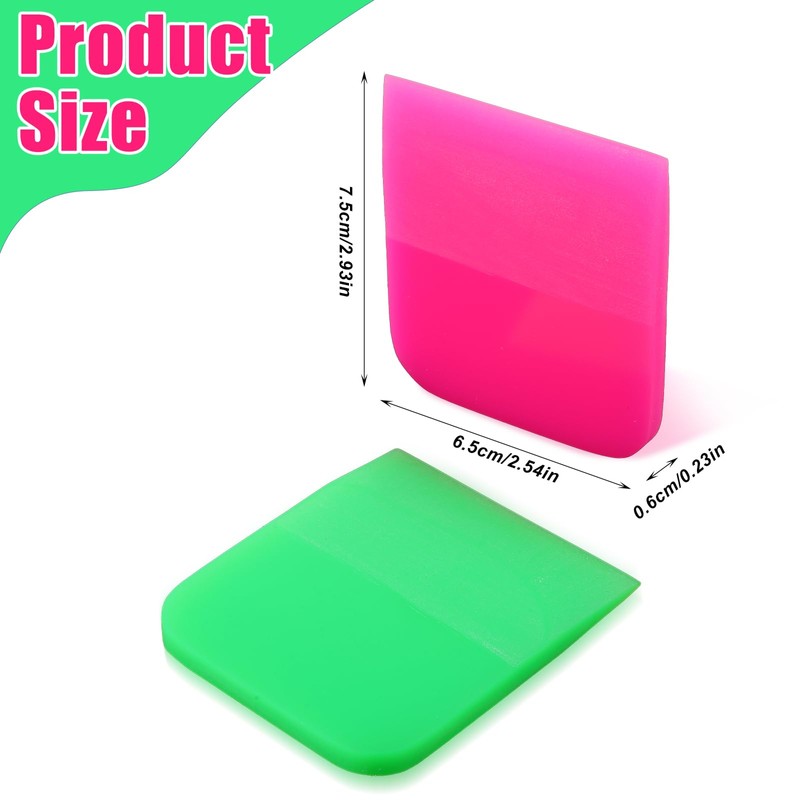 2 Pcs Soft Rubber Squeegee, Portable Small Squeegees, Small PPF