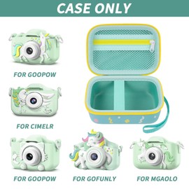 ANKHOH Kids Camera Case for Goopow/for Mgaolo/for CIMELR/for Seckton/for OZMI/for Dylanto Digital Camera Toys and Video Camcorder Storage Holder Organizer -Green(Box only)