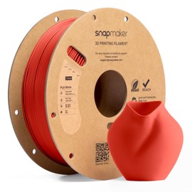Snapmaker Matte PLA Filament 1.75mm, 3D Printer PLA Filament, Dimensional Accuracy +/- 0.02 mm, 300mm/s High Speed Printing Clog-Free Filament for Most FDM Printers, 2.2lbs Engine Red