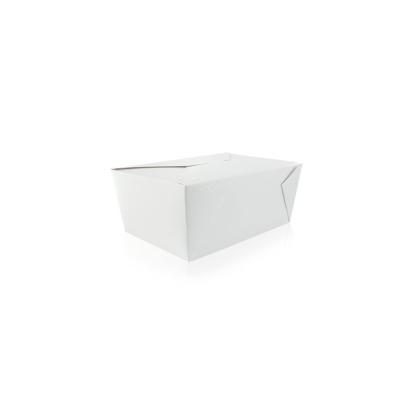 PacknWood 210BIO4- White Meal Box -Biodegradable Paper Meal Prep Containers,food