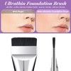 Classicseali 2pcs Flat Foundation Brush, Spatula Foundation Brushes for Liquid