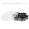 184 Pieces Mushroom Shaped Sewing Buttons, Black Flat Bottom Dome