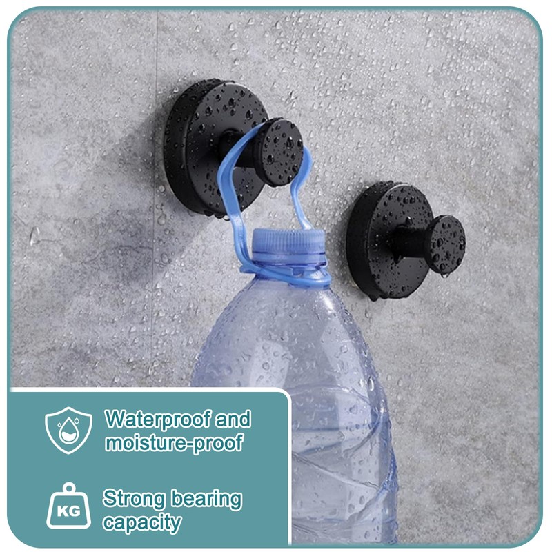 2 PCS Shower Hooks Suction,Stainless Suction Cup Hooks,Suction Hooks,Towel Hooks