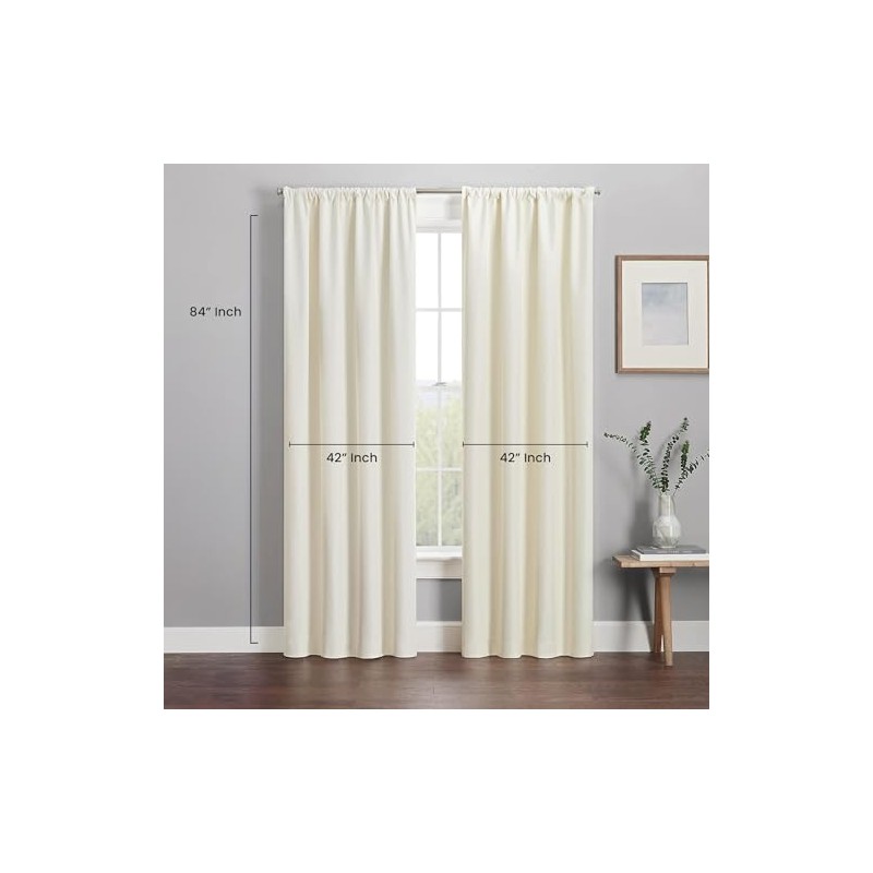 Eclipse Kendall Blackout - Panel de Cortina Termal, Marfil, 107