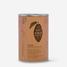 Nib + Noble Organic Drinking Chocolate Original – Dairy-Free Hot Chocolate Powder with Coconut Milk – Vegan, Gluten-Free, Plant-Based, Fair Trade Cacao – Creamy & Rich – 200g