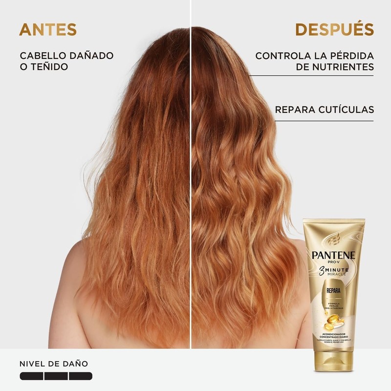 Pantene Acondicionador 3 Minute Miracle Repara con Perlas Pro-V 170